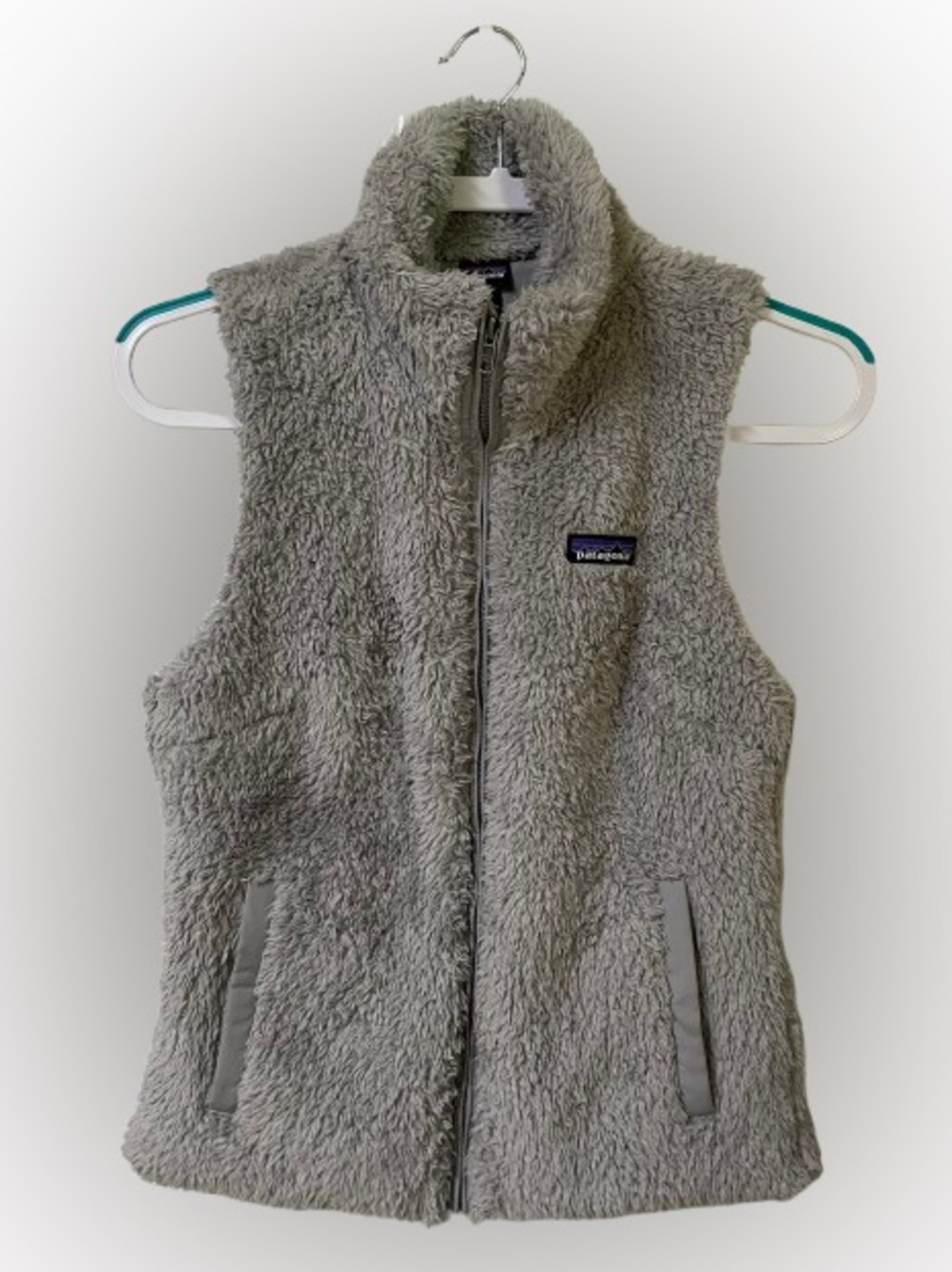 Patagonia Vest Women’s Small Los Gatos Gray Fleece Gorpcore Outdoor Zip Travel